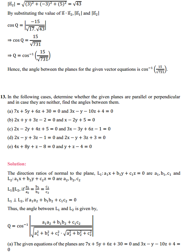 NCERT Solutions for Class 12 Maths Chapter 11 Three Dimensional Geometry Ex 11.3 14