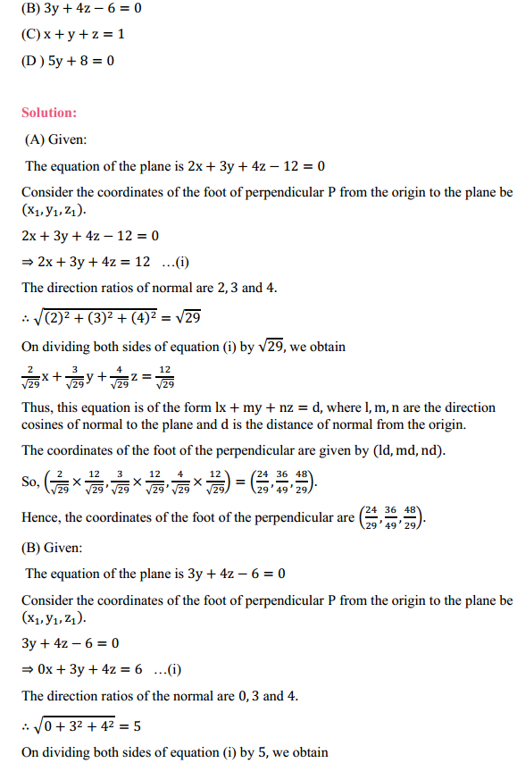 NCERT Solutions for Class 12 Maths Chapter 11 Three Dimensional Geometry Ex 11.3 5