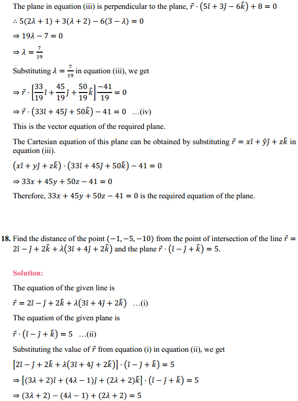 NCERT Solutions for Class 12 Maths Chapter 11 Three Dimensional Geometry Miscellaneous Exercise 14