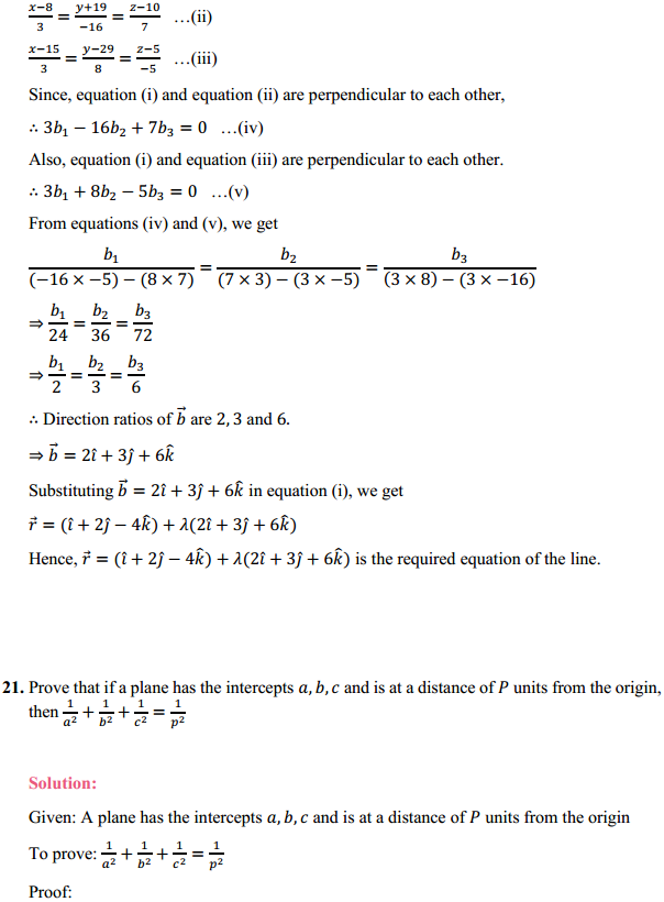 NCERT Solutions for Class 12 Maths Chapter 11 Three Dimensional Geometry Miscellaneous Exercise 17