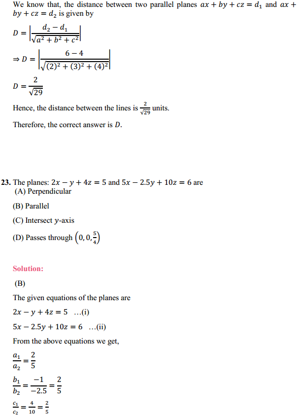 NCERT Solutions for Class 12 Maths Chapter 11 Three Dimensional Geometry Miscellaneous Exercise 19