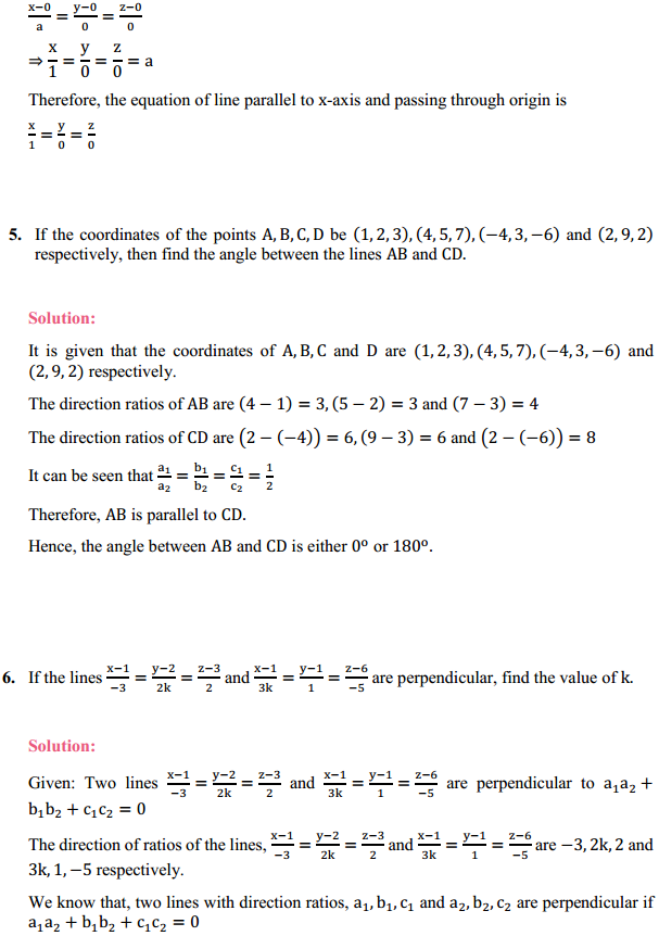 NCERT Solutions for Class 12 Maths Chapter 11 Three Dimensional Geometry Miscellaneous Exercise 4