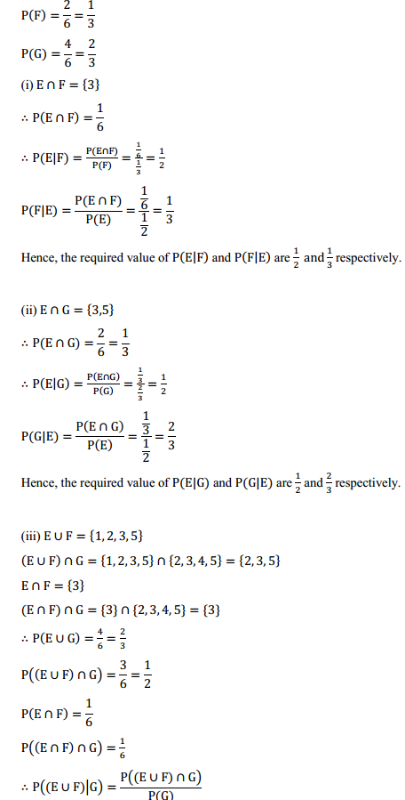 NCERT Solutions for Class 12 Maths Chapter 13 Probability Ex 13.1 14