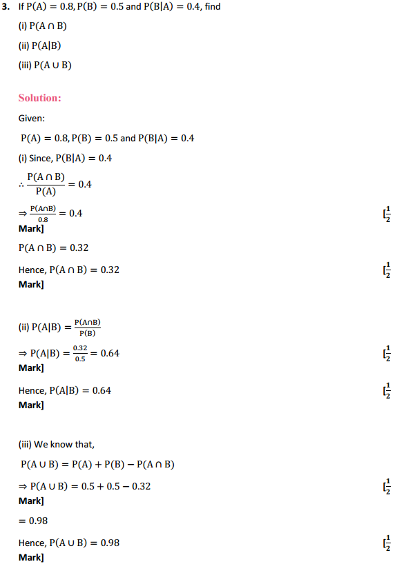 NCERT Solutions for Class 12 Maths Chapter 13 Probability Ex 13.1 2