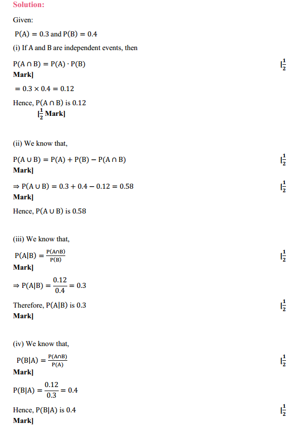 NCERT Solutions for Class 12 Maths Chapter 13 Probability Ex 13.2 10