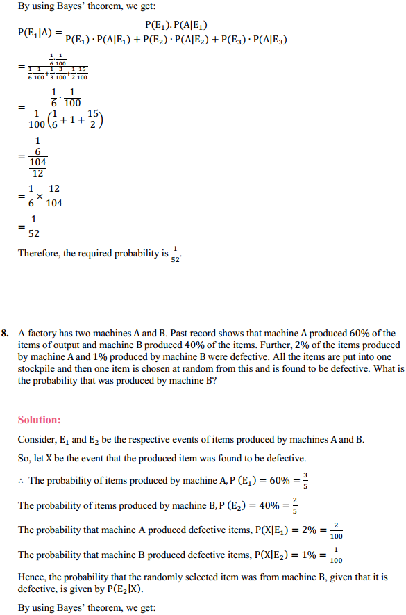 NCERT Solutions for Class 12 Maths Chapter 13 Probability Ex 13.3 11