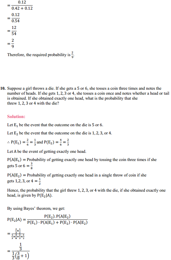 NCERT Solutions for Class 12 Maths Chapter 13 Probability Ex 13.3 13