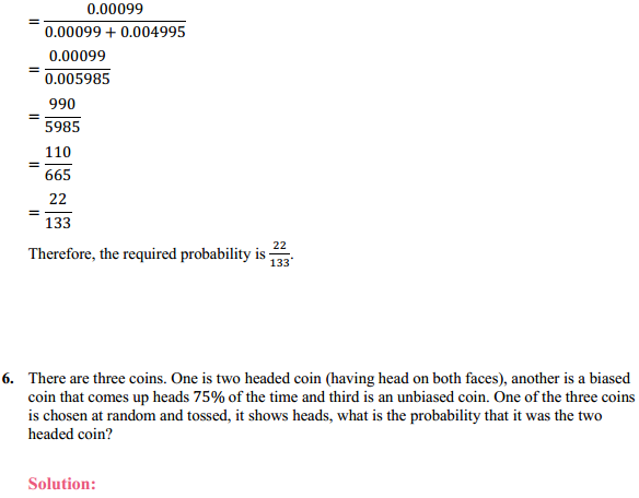 NCERT Solutions for Class 12 Maths Chapter 13 Probability Ex 13.3 8