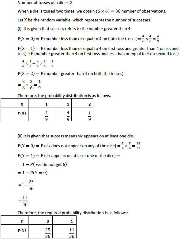NCERT Solutions for Class 12 Maths Chapter 13 Probability Ex 13.4 10