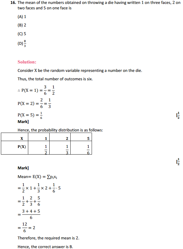 NCERT Solutions for Class 12 Maths Chapter 13 Probability Ex 13.4 30