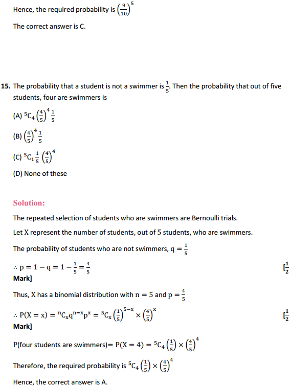 NCERT Solutions for Class 12 Maths Chapter 13 Probability Ex 13.5 18