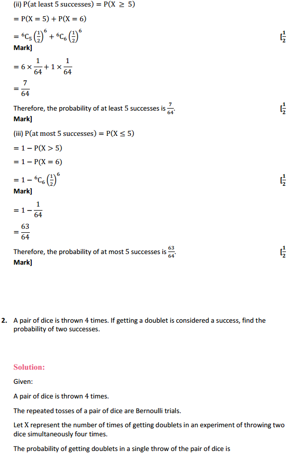 NCERT Solutions for Class 12 Maths Chapter 13 Probability Ex 13.5 2