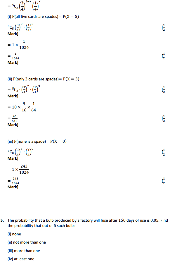 NCERT Solutions for Class 12 Maths Chapter 13 Probability Ex 13.5 5