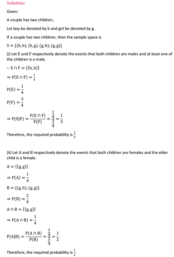 NCERT Solutions for Class 12 Maths Chapter 13 Probability Miscellaneous Exercise 3