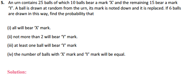 NCERT Solutions for Class 12 Maths Chapter 13 Probability Miscellaneous Exercise 5