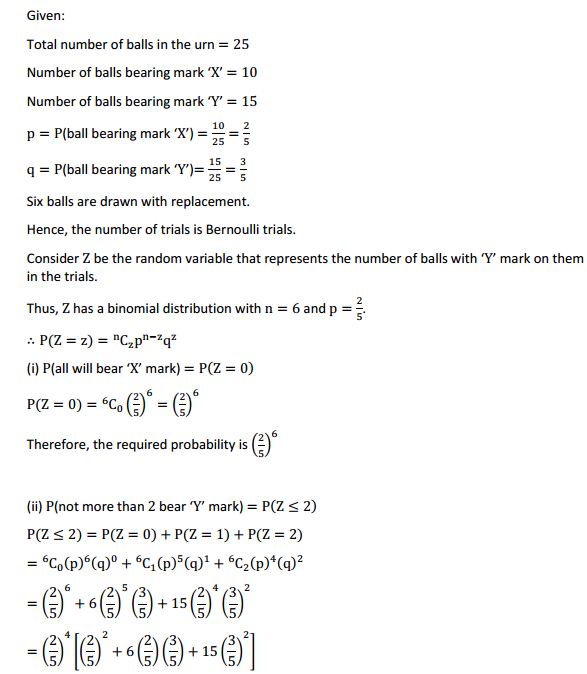 NCERT Solutions for Class 12 Maths Chapter 13 Probability Miscellaneous Exercise 6