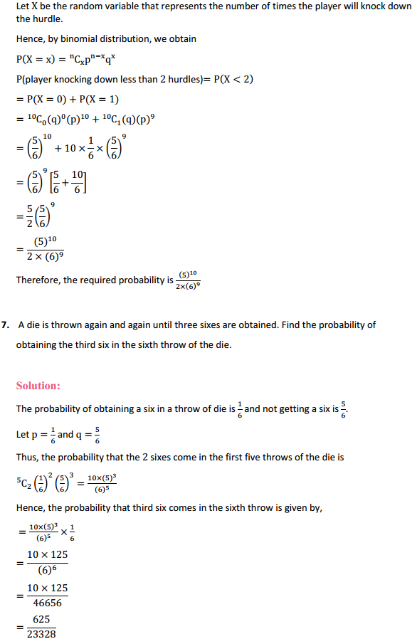NCERT Solutions for Class 12 Maths Chapter 13 Probability Miscellaneous Exercise 8
