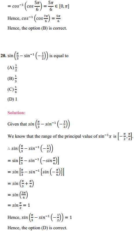 NCERT Solutions for Class 12 Maths Chapter 2 Inverse Trigonometric Functions Ex 2.2 11