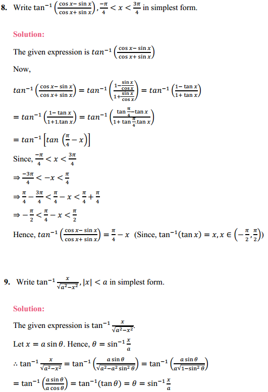 NCERT Solutions for Class 12 Maths Chapter 2 Inverse Trigonometric Functions Ex 2.2 5