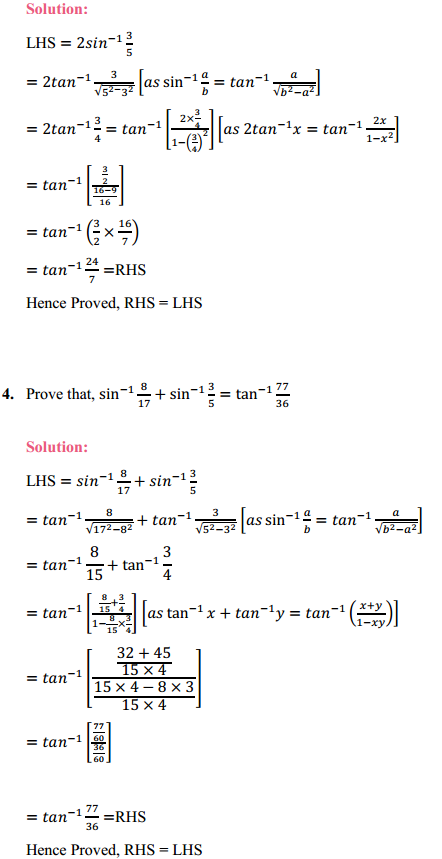 NCERT Solutions for Class 12 Maths Chapter 2 Inverse Trigonometric Functions Miscellaneous Exercise 2