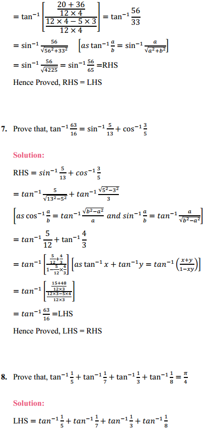 NCERT Solutions for Class 12 Maths Chapter 2 Inverse Trigonometric Functions Miscellaneous Exercise 4