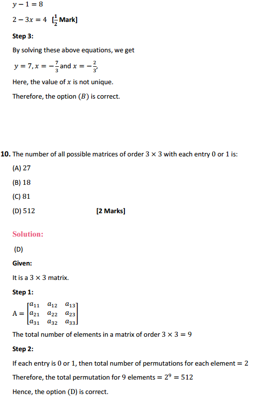 NCERT Solutions for Class 12 Maths Chapter 3 Matrices Ex 3.1 10