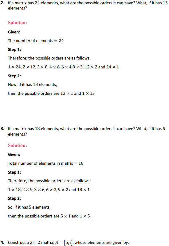 NCERT Solutions for Class 12 Maths Chapter 3 Matrices Ex 3.1 2