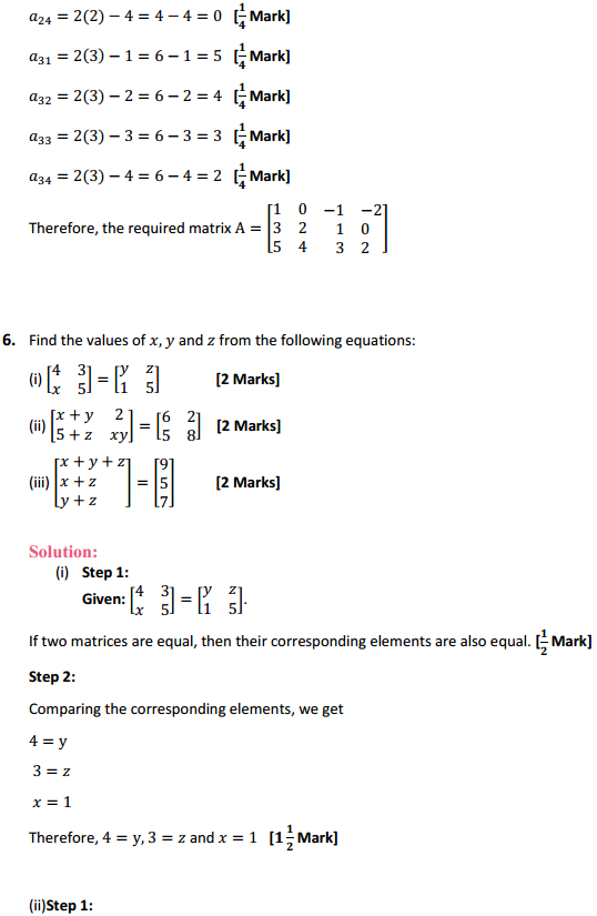 NCERT Solutions for Class 12 Maths Chapter 3 Matrices Ex 3.1 6