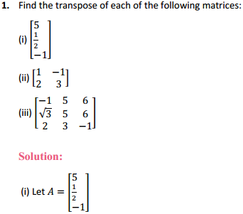 NCERT Solutions for Class 12 Maths Chapter 3 Matrices Ex 3.3 1
