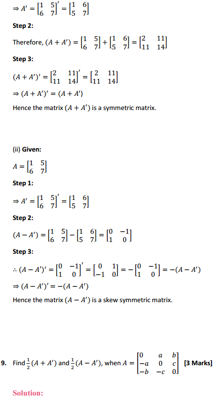 NCERT Solutions for Class 12 Maths Chapter 3 Matrices Ex 3.3 12