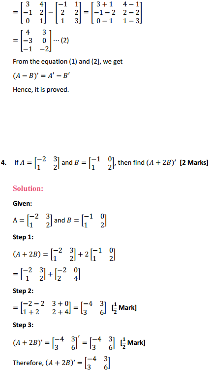 NCERT Solutions for Class 12 Maths Chapter 3 Matrices Ex 3.3 6