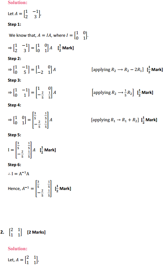 NCERT Solutions for Class 12 Maths Chapter 3 Matrices Ex 3.4 2