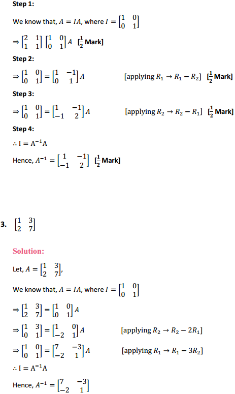 NCERT Solutions for Class 12 Maths Chapter 3 Matrices Ex 3.4 3
