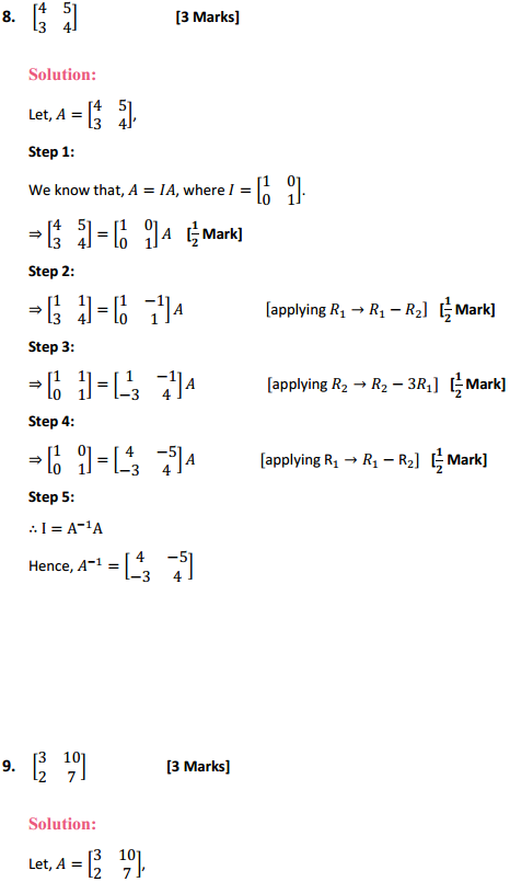 NCERT Solutions for Class 12 Maths Chapter 3 Matrices Ex 3.4 7