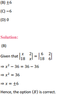 NCERT Solutions for Class 12 Maths Chapter 4 Determinants Ex 4.1 7