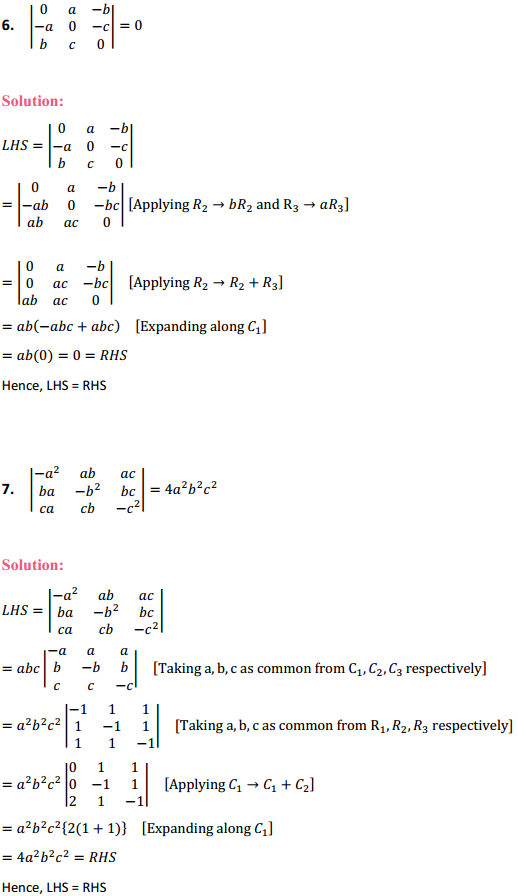 NCERT Solutions for Class 12 Maths Chapter 4 Determinants Ex 4.2 4