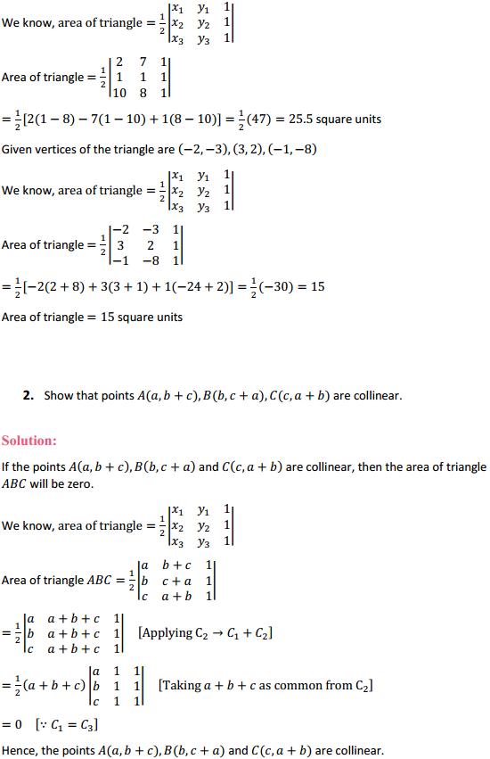 NCERT Solutions for Class 12 Maths Chapter 4 Determinants Ex 4.3 2
