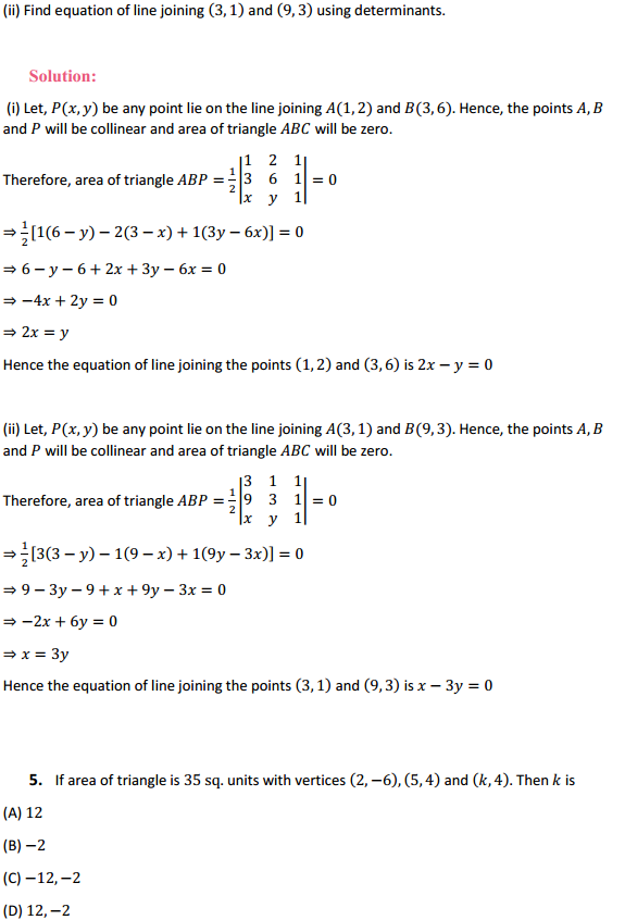 NCERT Solutions for Class 12 Maths Chapter 4 Determinants Ex 4.3 4