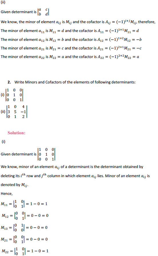 NCERT Solutions for Class 12 Maths Chapter 4 Determinants Ex 4.4 2