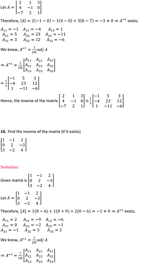 NCERT Solutions for Class 12 Maths Chapter 4 Determinants Ex 4.5 9