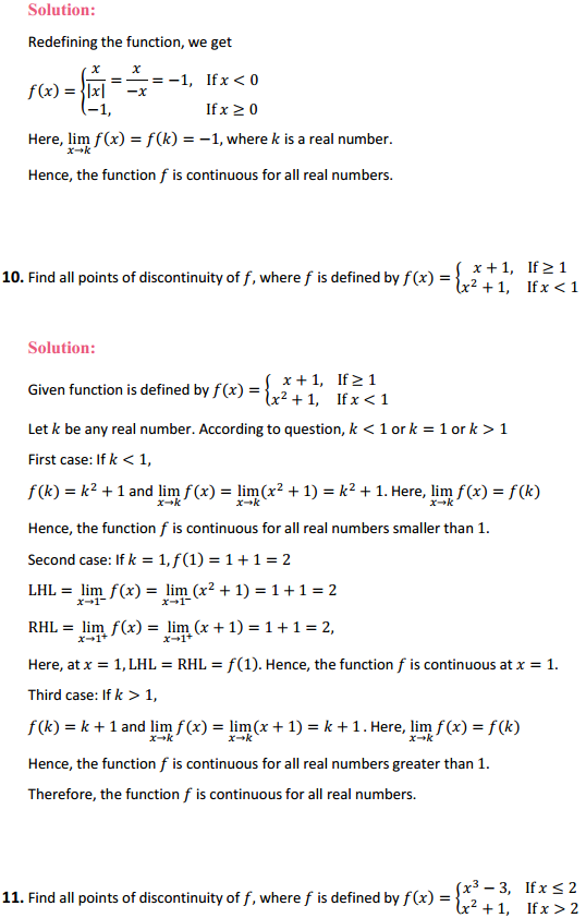 NCERT Solutions for Class 12 Maths Chapter 5 Continuity and Differentiability Ex 5.1 10