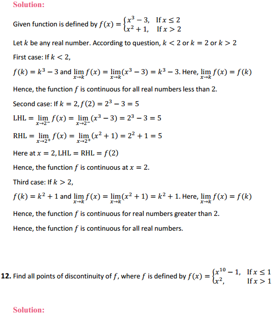 NCERT Solutions for Class 12 Maths Chapter 5 Continuity and Differentiability Ex 5.1 11