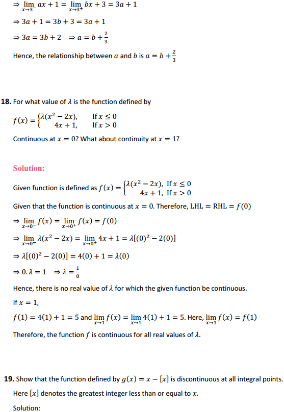 NCERT Solutions for Class 12 Maths Chapter 5 Continuity and Differentiability Ex 5.1 20