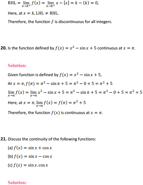 NCERT Solutions for Class 12 Maths Chapter 5 Continuity and Differentiability Ex 5.1 22