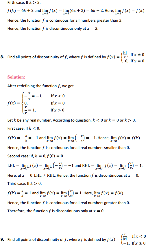NCERT Solutions for Class 12 Maths Chapter 5 Continuity and Differentiability Ex 5.1 9
