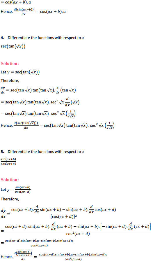 NCERT Solutions for Class 12 Maths Chapter 5 Continuity and Differentiability Ex 5.2 2