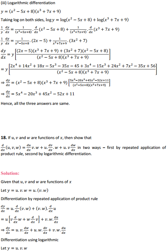 NCERT Solutions for Class 12 Maths Chapter 5 Continuity and Differentiability Ex 5.5 19