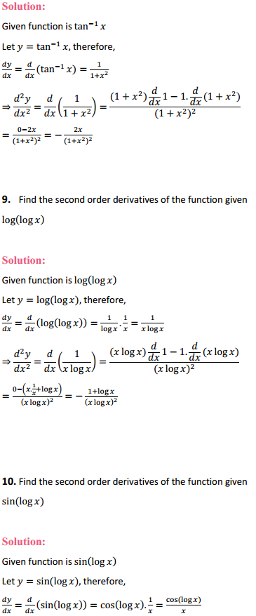 NCERT Solutions for Class 12 Maths Chapter 5 Continuity and Differentiability Ex 5.7 6