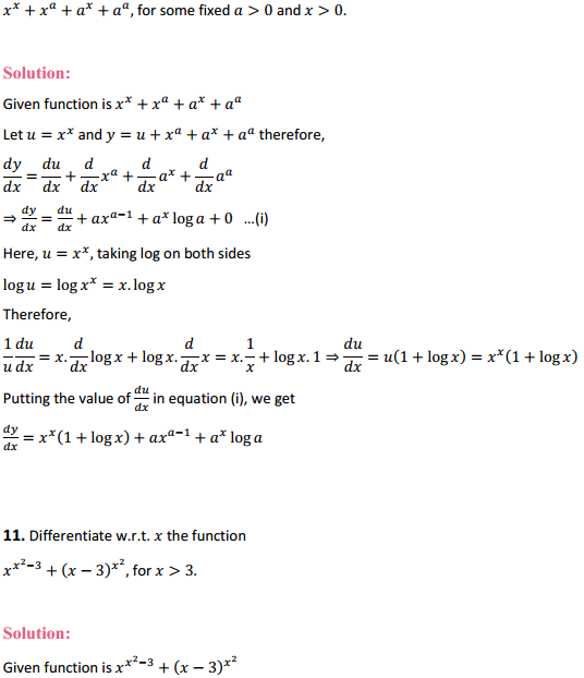 NCERT Solutions for Class 12 Maths Chapter 5 Continuity and Differentiability Miscellaneous Exercise 7