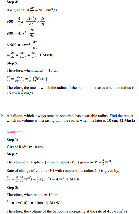 NCERT Solutions for Class 12 Maths Chapter 6 Application of Derivatives Ex 6.1 11